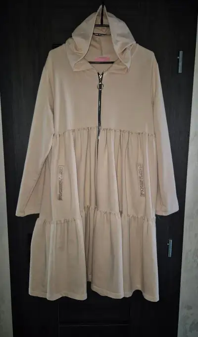 Dámska predĺžená mikina na zips 3XL