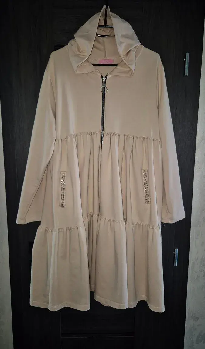 Dámska predĺžená mikina na zips 3XL