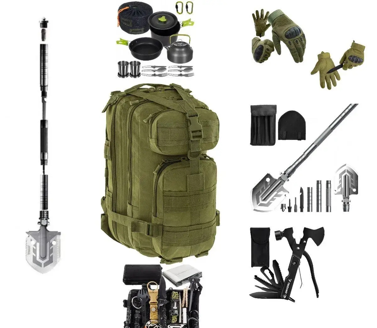 Batoh na prežitie nový zelený khaki olive