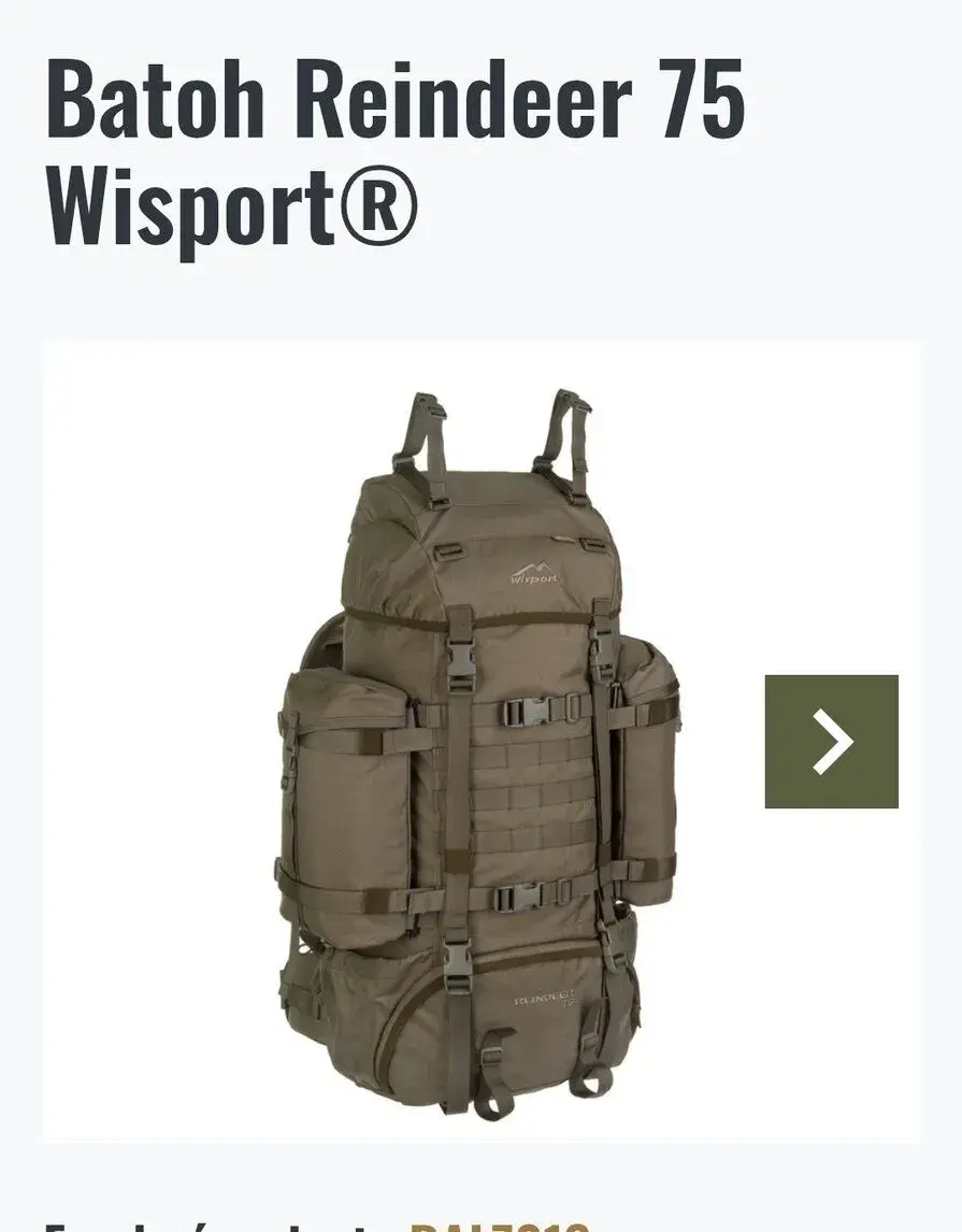 Nový zabalený ruksak Reindeer Wisport 75L