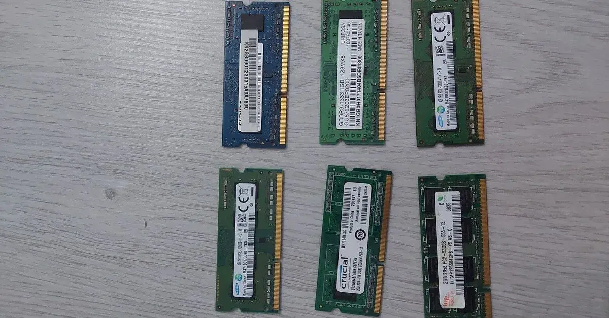 DDR2 a DDR3 RAM pamäte do notebooku - rôzne kapacity