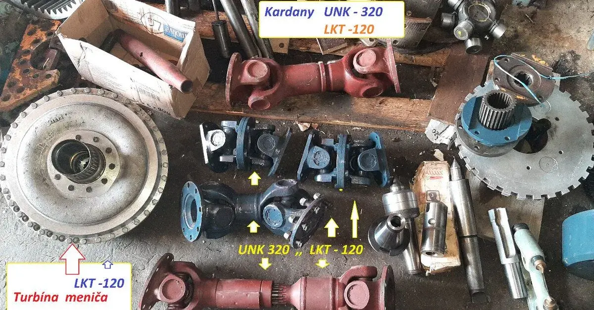 Kardany UNK 320, UNC 200,UNC-201, LKT120,UN 053, LKT-120