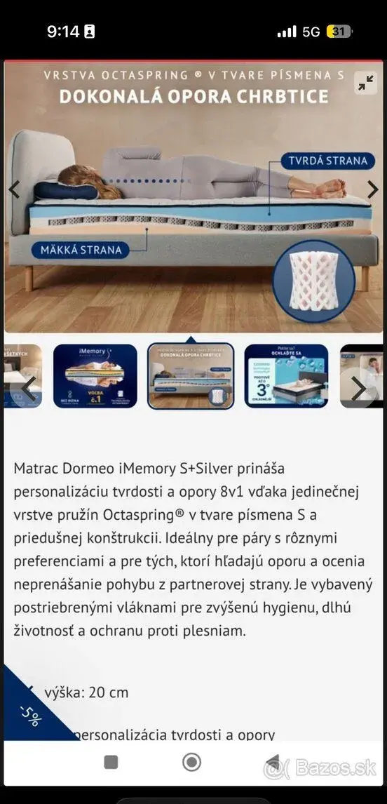 Dormeo matrac 180x200