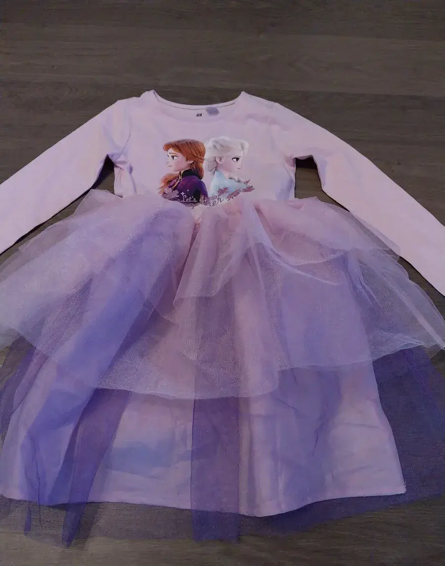 Dievčenské šaty Frozen Elsa a Anna 122/128