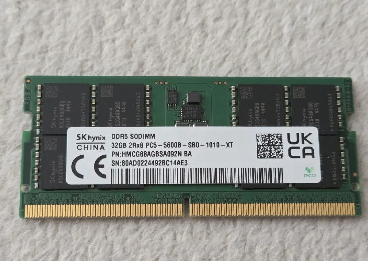 32GB DDR5 5600MHz SODIMM