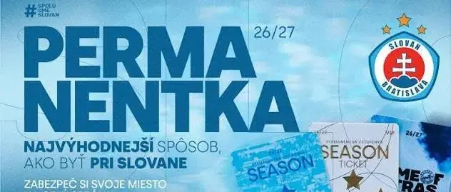 Permanentky sektor A v stred SK Slovan Bratislava top miesta