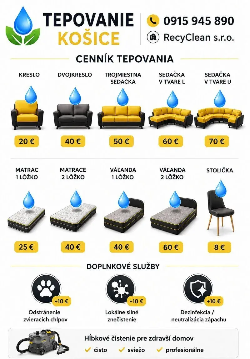 Tepovanie Košice