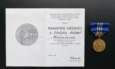Pamätná medaila 30 let sjednocení telesné výchovy
