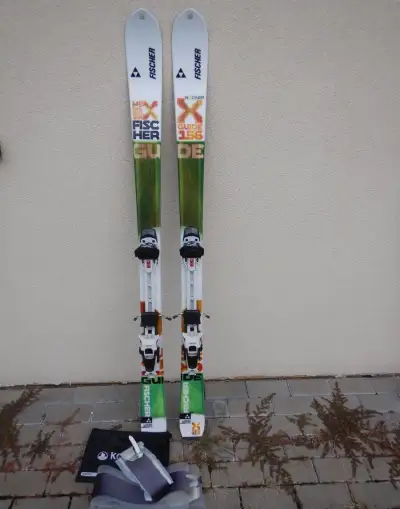 skialpové lyže FISCHER, 156cm, viazanie, pásy, AKO NOVÉ