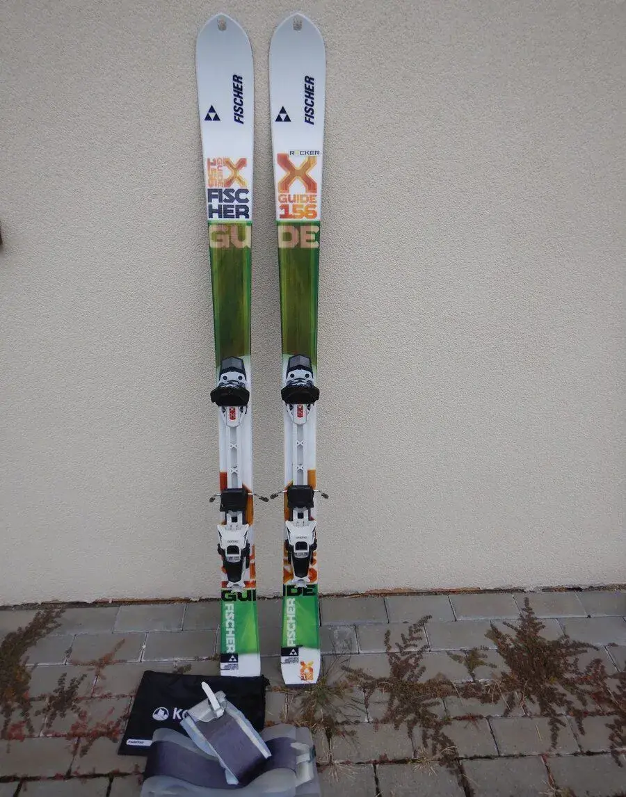 skialpové lyže FISCHER, 156cm, viazanie, pásy, AKO NOVÉ
