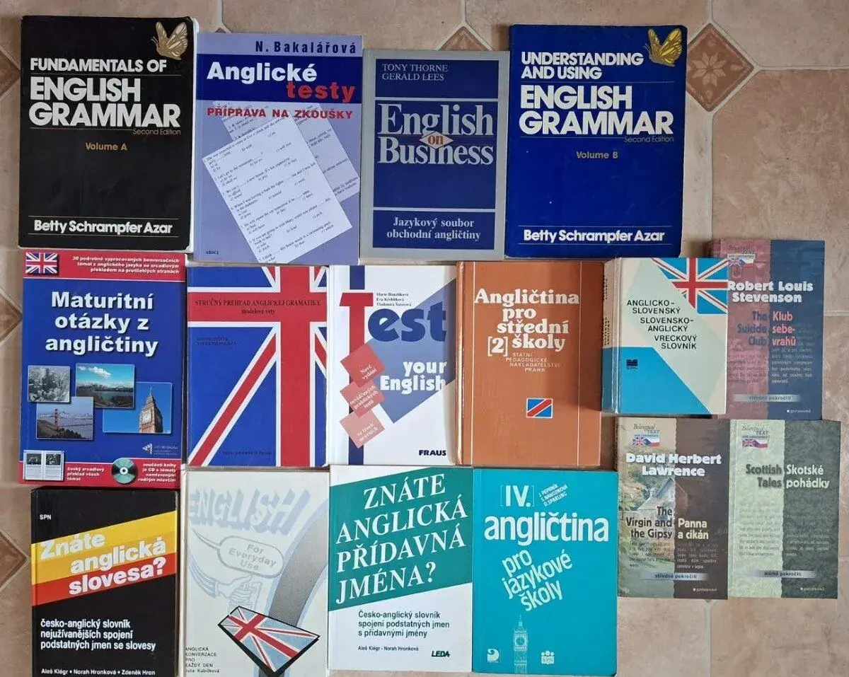 Anglické učebnice a knihy