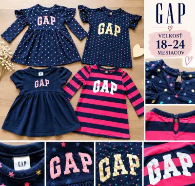 Dievčenské šaty a tričká Baby GAP 18 až 24 mesiacov