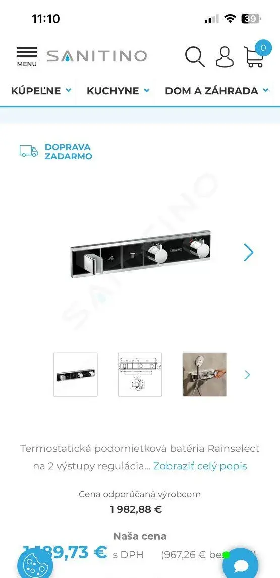 hansgrohe rainnselect sprchová podomietková batéria