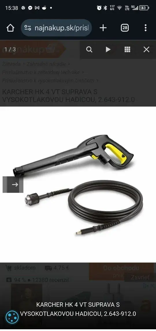 KARCHER príslušenstvo k vysokotlakovým čističom