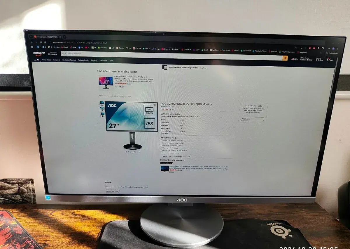 AOC Q2790pqu Monitor