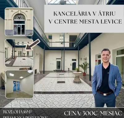 Kancelária v Átriu v centre mesta Levice