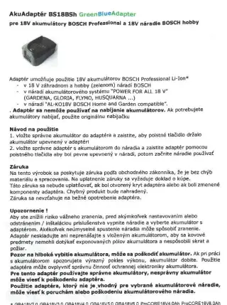 Nepoužitý profi/hobby BOSCH adaptér