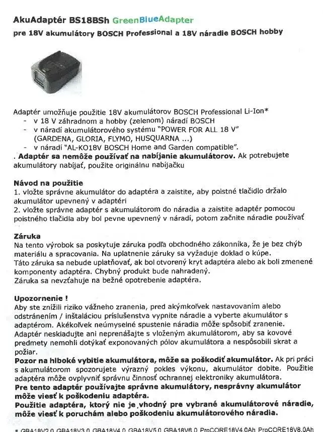 Nepoužitý profi/hobby BOSCH adaptér