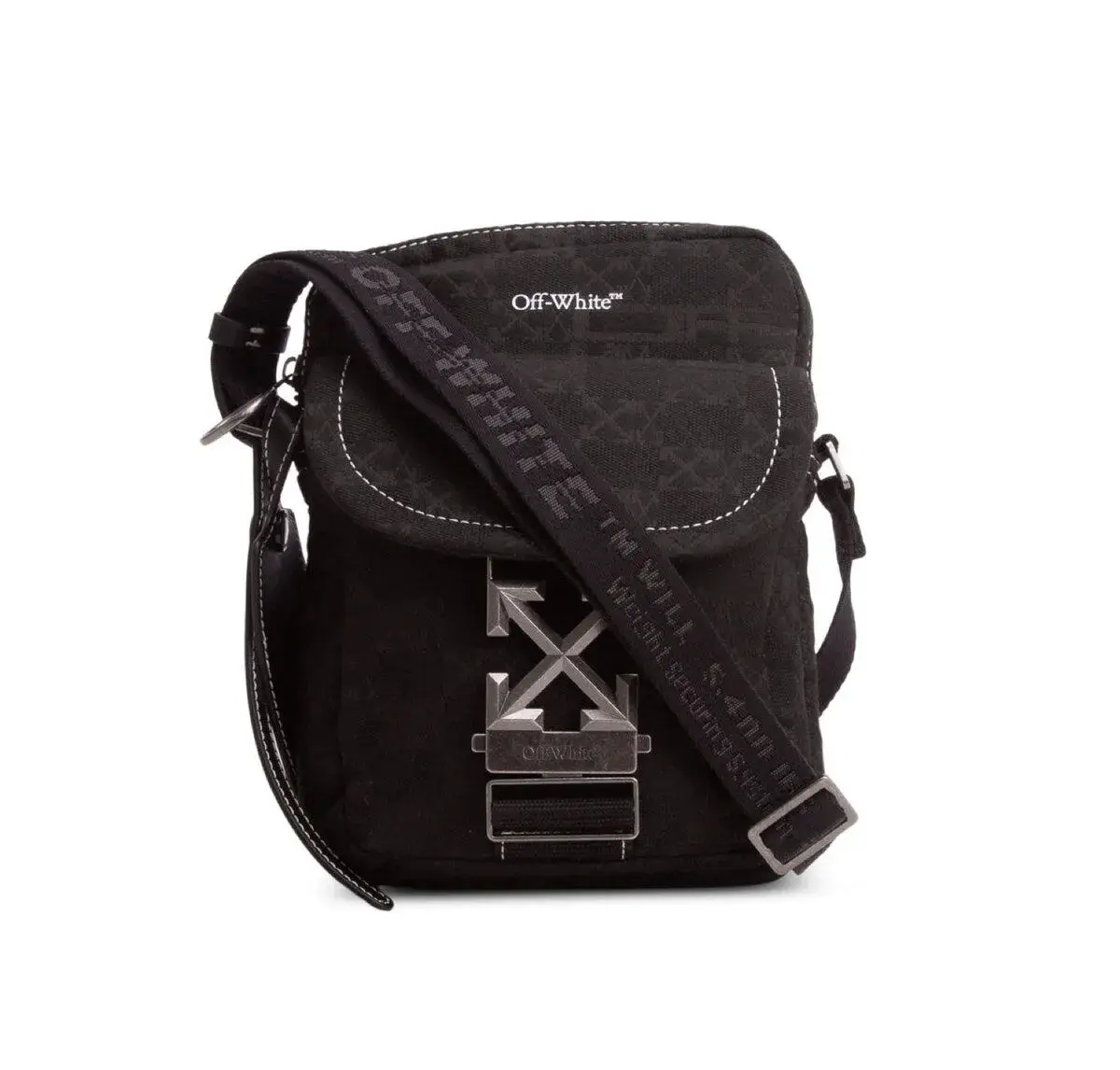 Off-White North/South Flight Multi Pocket Crossbody Bag