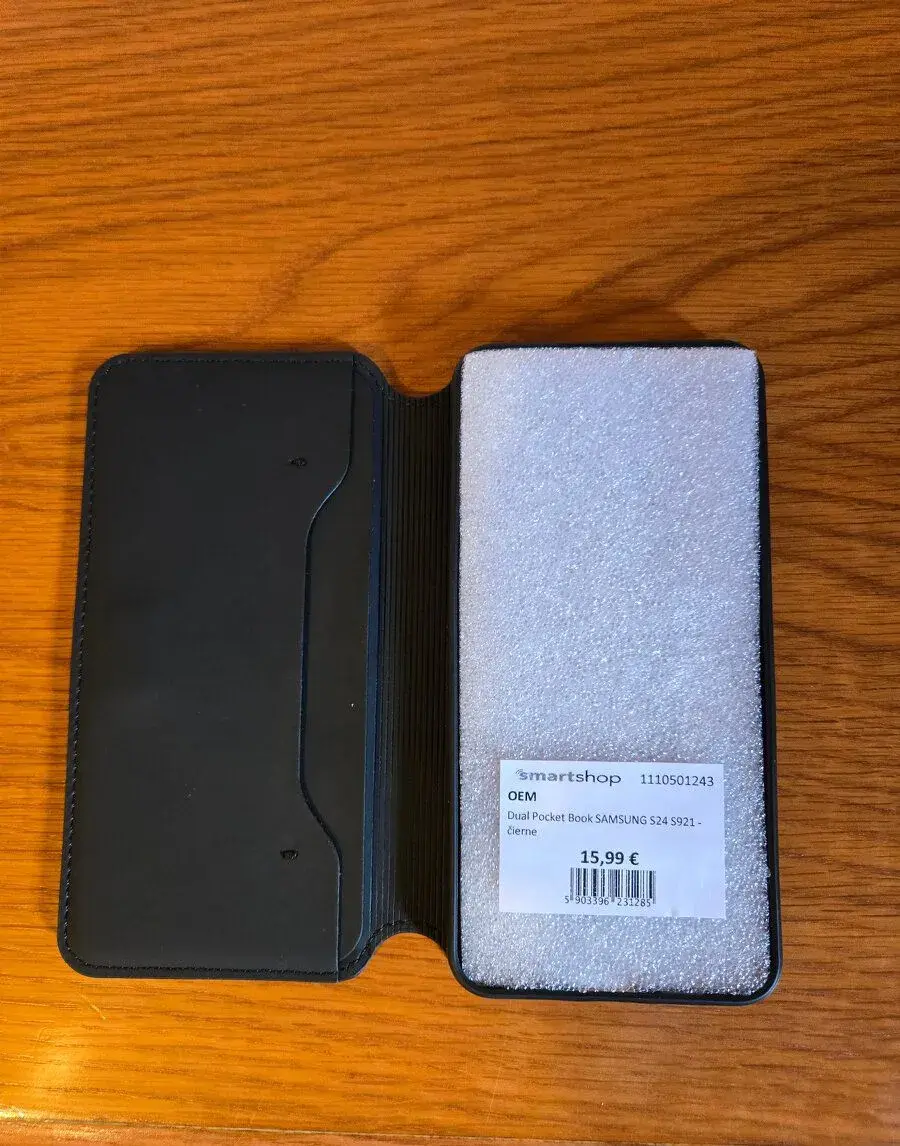 Obal Dual Pocket Book Samsung Galaxy S24 5G S921 čierny