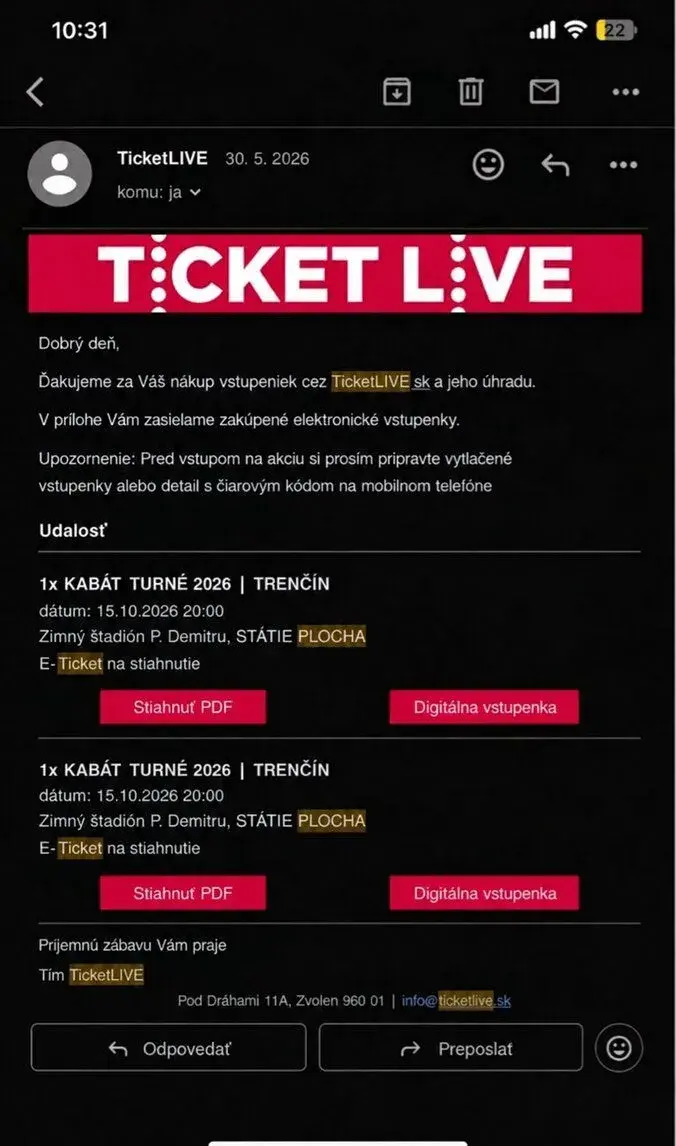 Kabát 24.11.2026 Trenčín