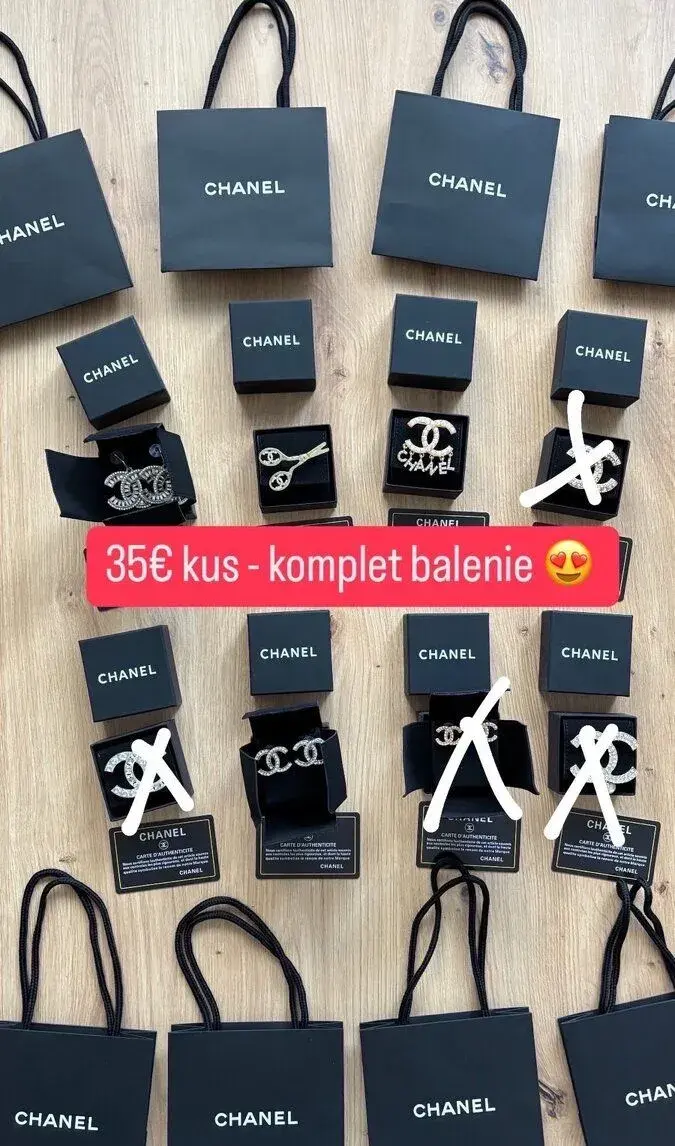 chanel brošne-náušnice