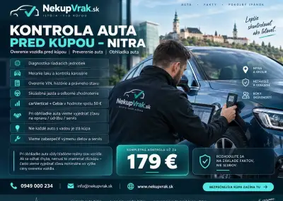 Kontrola auta pred kúpou Nitra, diagnostika, historia, VIN.