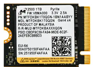 M.2 NVME SSD Micron 2500 1TB