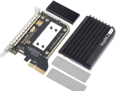 Aqua Computer kryoM.2 evo PCIe 3.0 x4 adaptér pre M.2