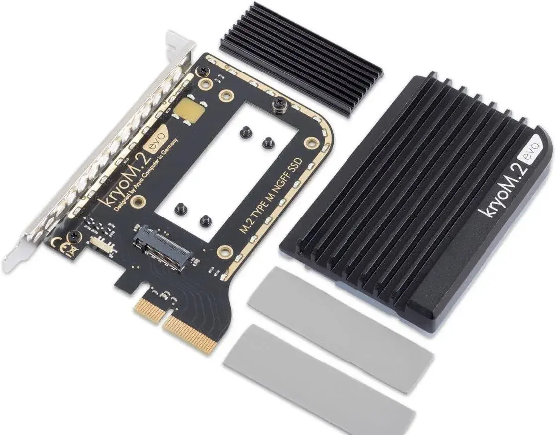 Aqua Computer kryoM.2 evo PCIe 3.0 x4 adaptér pre M.2