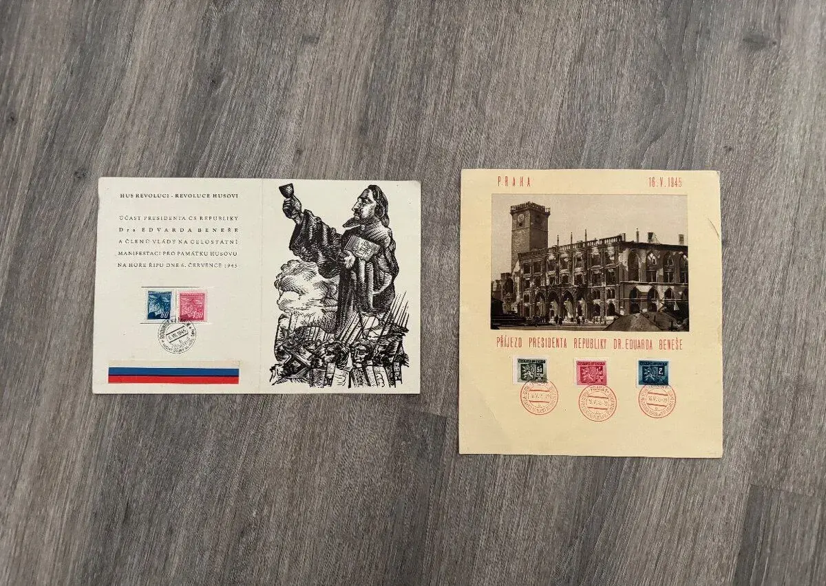 Zberateľské známky z roku 1945 - ČSR
