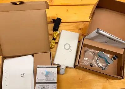 O2 anténa 5G internet vzduchom + router zyxel