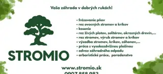 Frézovanie pňov, kosenie, rez ovocných stromov