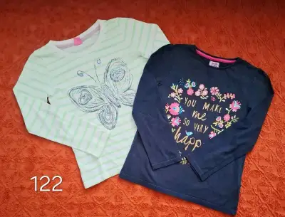 Dievčenské tričká s dlhým rukávom 122