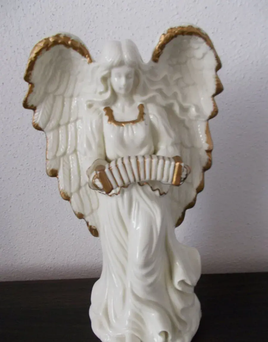 Retro porcelánový 24 cm anjel