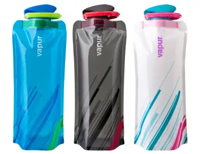 Skladacia cestovná fľaša na vodu, 3ks, (700 ml)