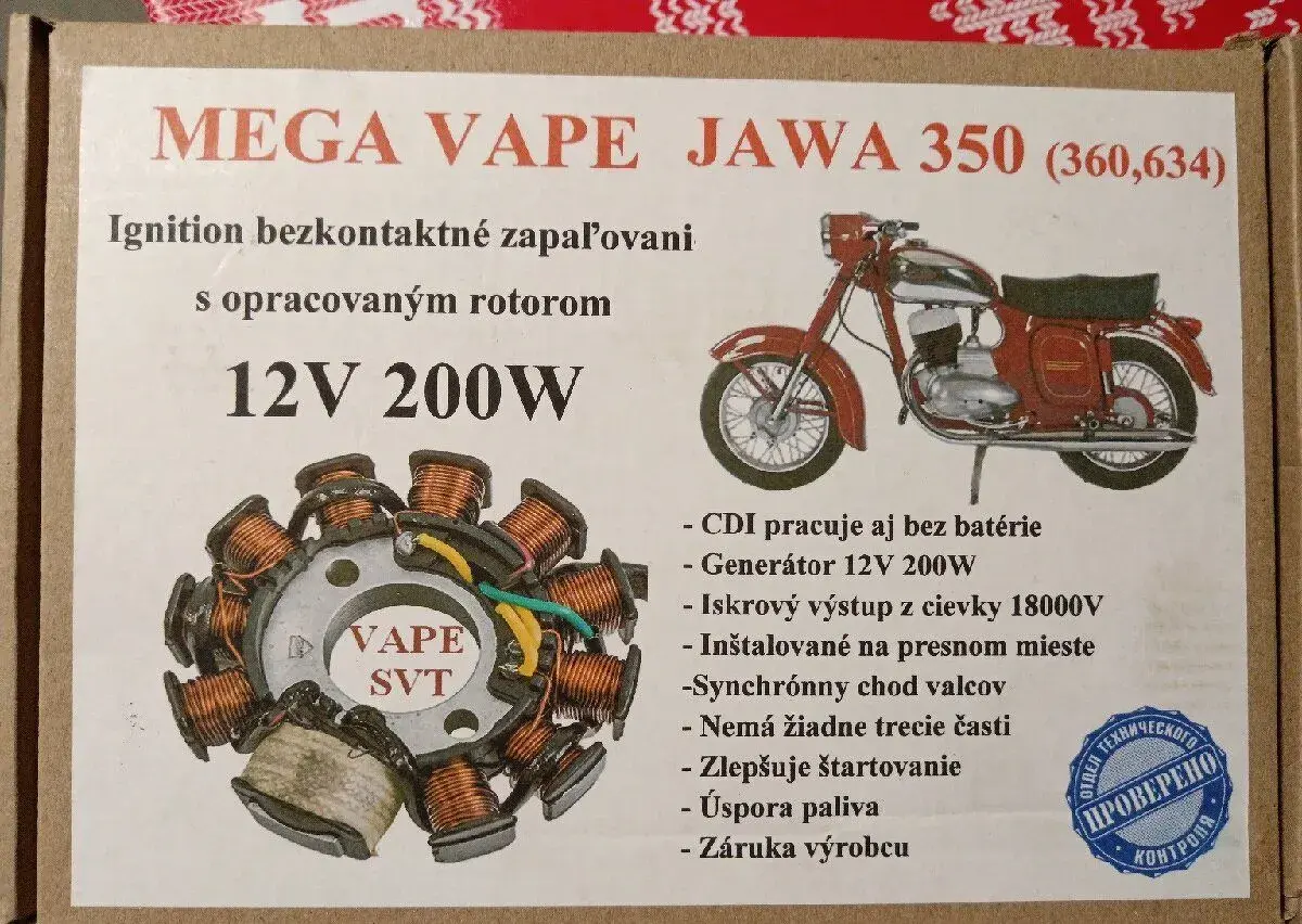 Zapalovanie mega vape ua 12v vhodne na jawa CZ