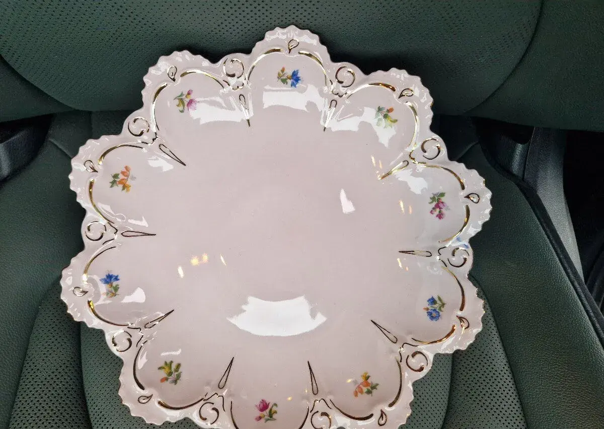 Misa na ovocie ružový porcelán