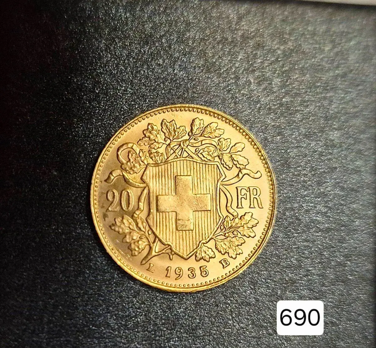 Zlatá minca 20 frank 1935