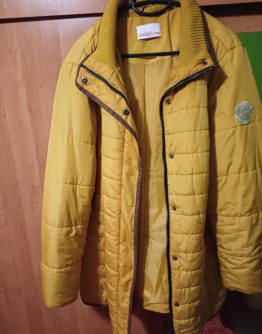 Žltá bunda pre moletky Sheego xxxl