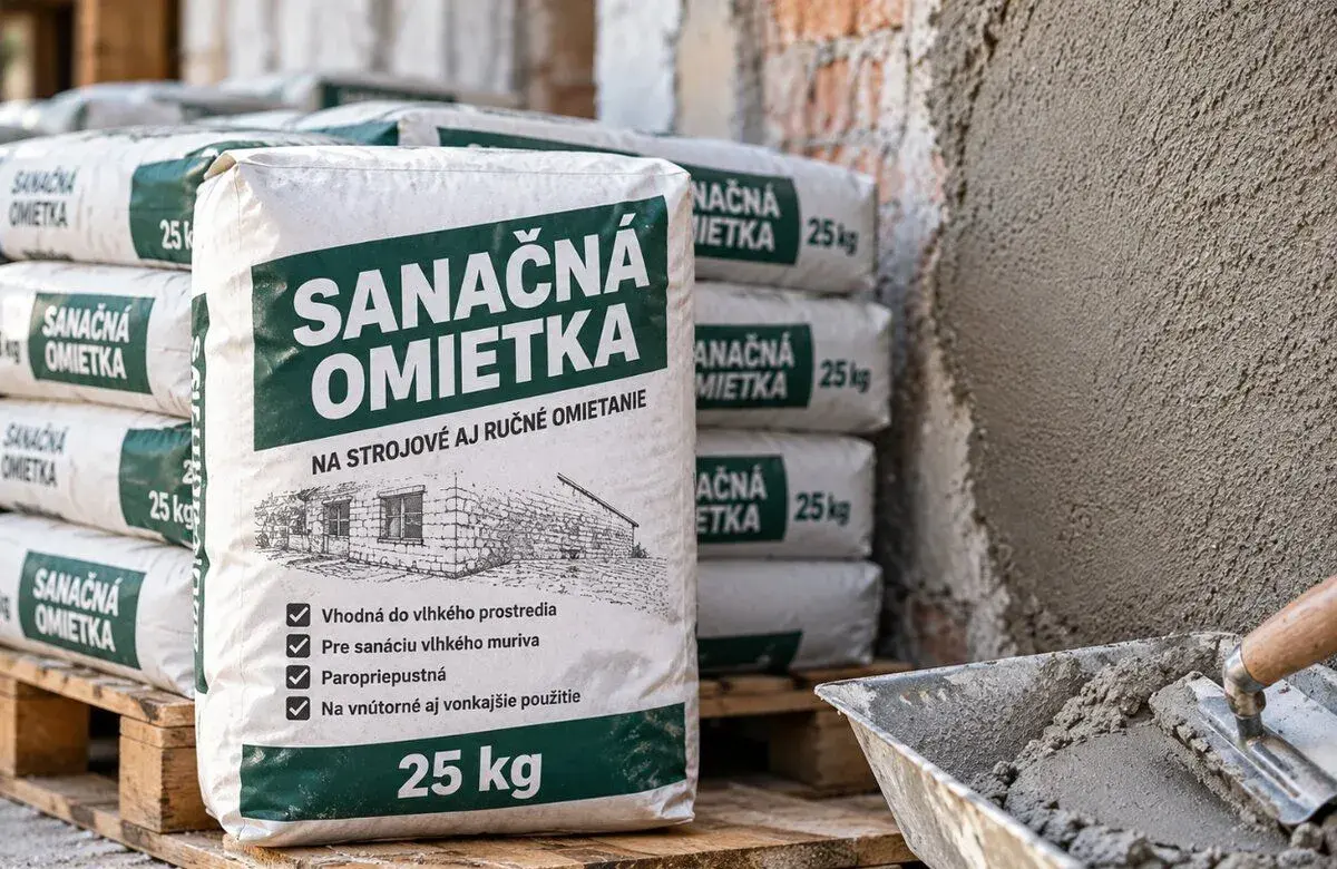 SANAČNÚ OMIETKU 25 KG – STROJOVÉ AJ RUČNÉ OMIETANIE –