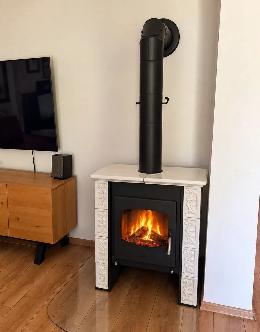 Krbové kachle Flamingo Bali, 9 kW, biele
