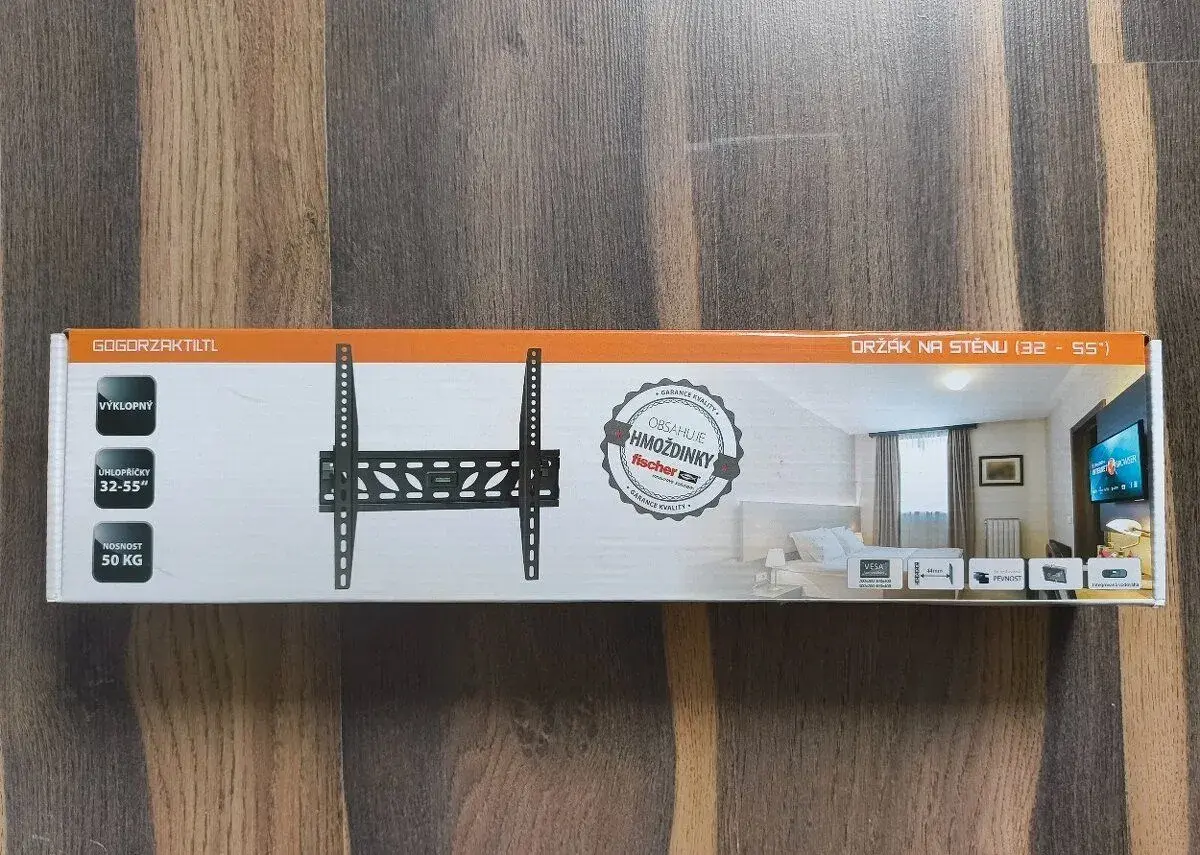 Výklopný TV držiak na stenu 32" až 55" čierny