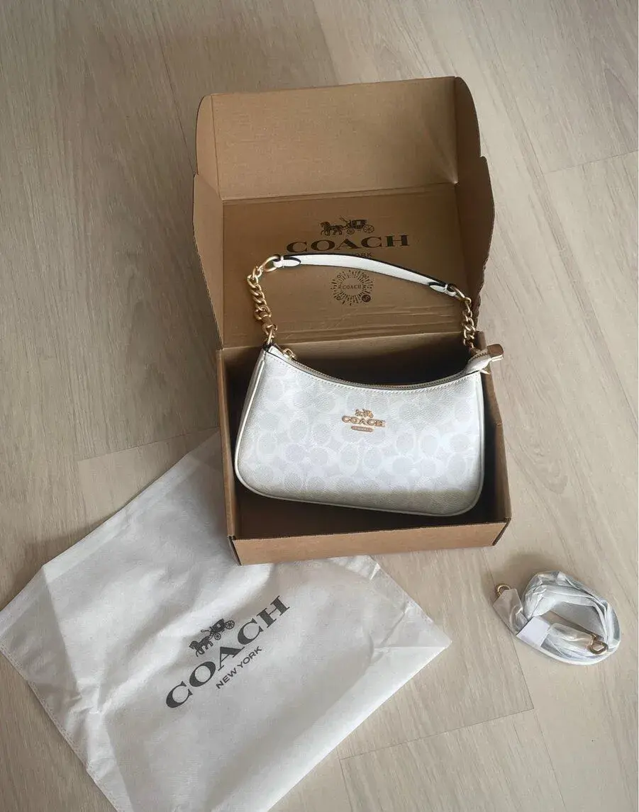 Coach Teri white gold biela kabelka