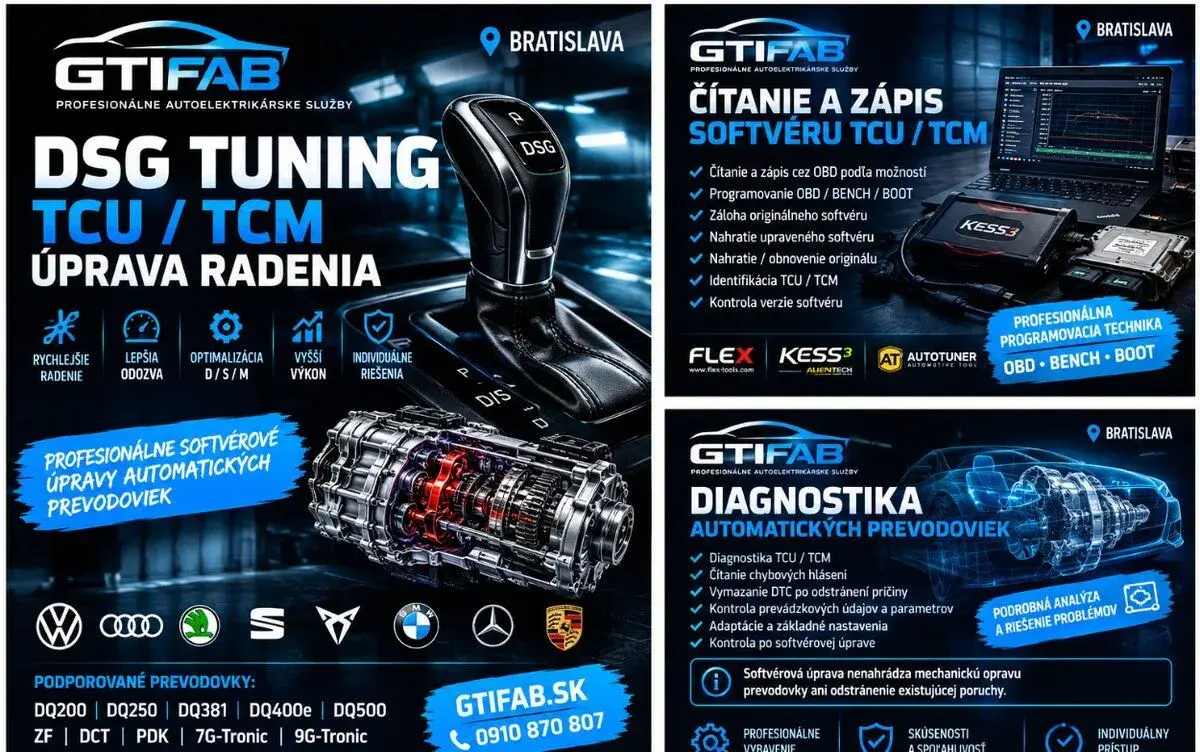 DSG Tuning Bratislava | DQ200 DQ250 DQ381 DQ500 | TCU