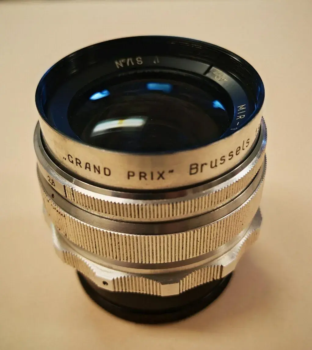 MIR‑1 37mm f/2.8 – Grand Prix Brussels 1958 – strieborná ver
