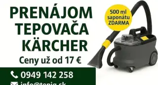 Prenájom tepovača KARCHER Bratislava prenajom tepovac