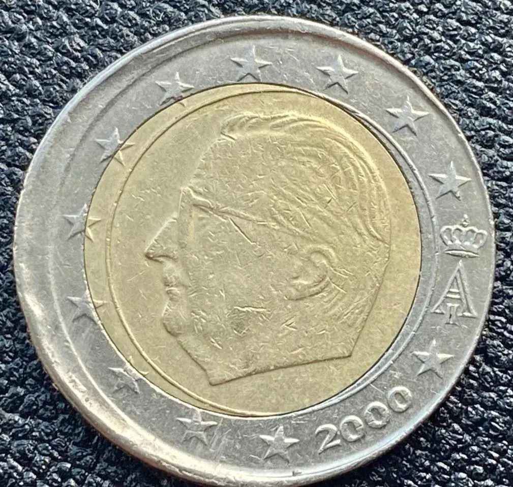 Mince 2 euro Belgicko chyboražba