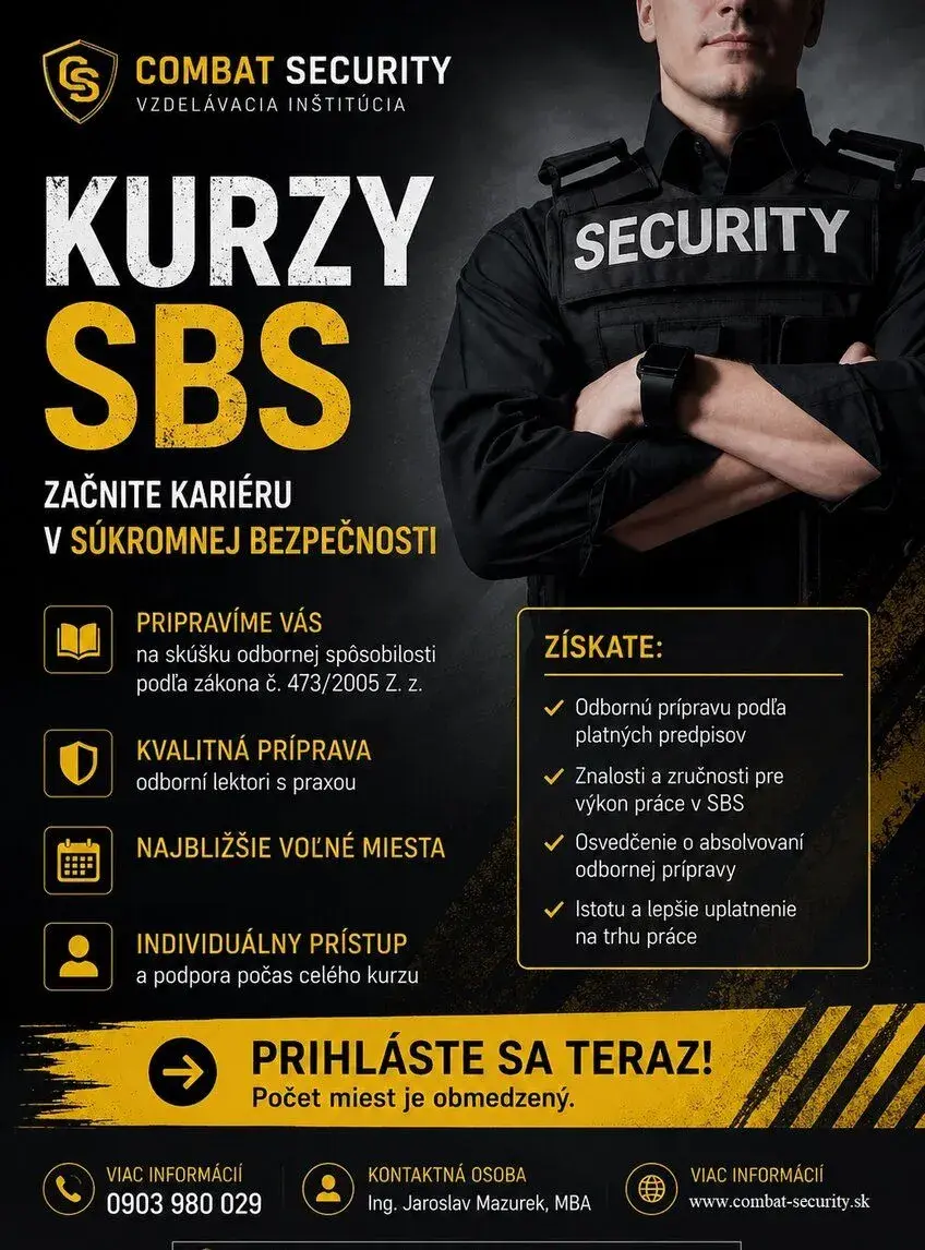 Kurz odbornej spôsobilosti pre prácu v SBS preplácaný ÚPSVaR