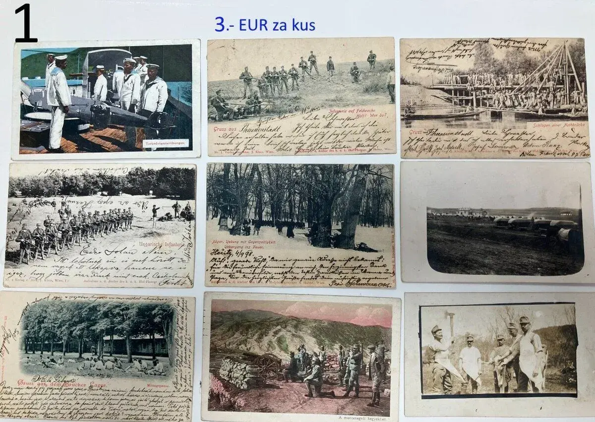 Vojenské fotografie celá zbierka z 1. svetovej vojny